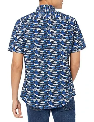 Amazon Essentials Men's Slim-Fit Men's Short Sleeve Collared Button Down Shirt - AMAZON (1)