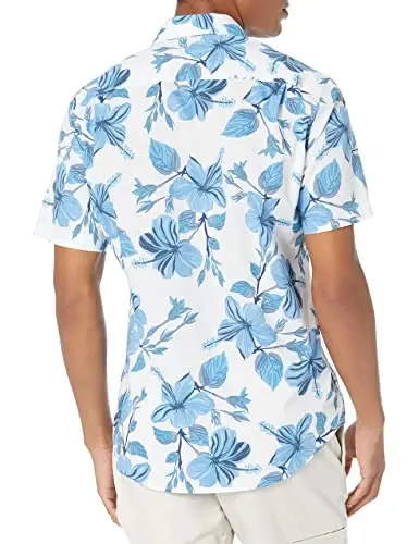 Amazon Essentials Men's Slim-Fit Men's Short Sleeve Collared Button Down Shirt - 3