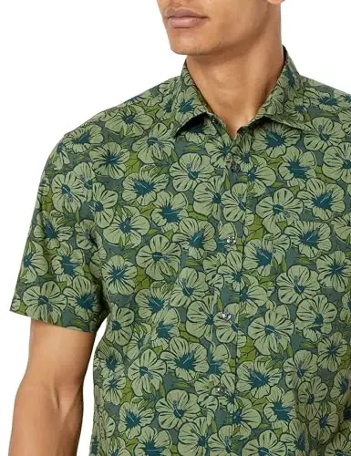 Amazon Essentials Men's Slim-Fit Men's Short Sleeve Collared Button Down Shirt - 5