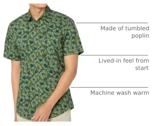 Amazon Essentials Men's Slim-Fit Men's Short Sleeve Collared Button Down Shirt - 4