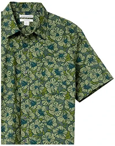 Amazon Essentials Men's Slim-Fit Men's Short Sleeve Collared Button Down Shirt - 6