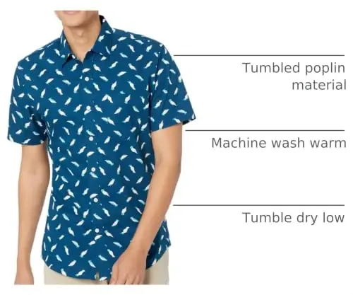 Amazon Essentials Men's Slim-Fit Men's Short Sleeve Collared Button Down Shirt - 4