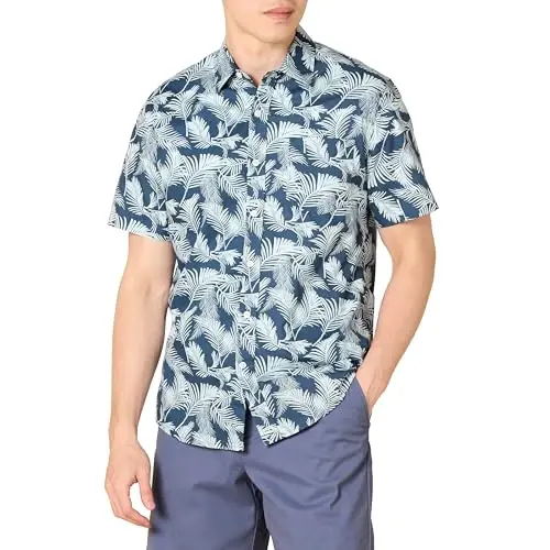 Amazon Essentials Men's Slim-Fit Men's Short Sleeve Collared Button Down Shirt 