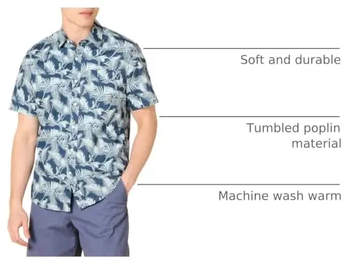 Amazon Essentials Men's Slim-Fit Men's Short Sleeve Collared Button Down Shirt - 4