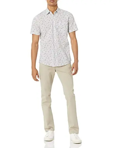 Amazon Essentials Men's Slim-Fit Men's Short Sleeve Collared Button Down Shirt - 5