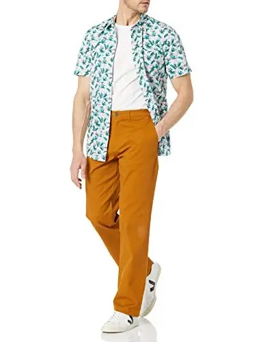 Amazon Essentials Men's Slim-Fit Men's Short Sleeve Collared Button Down Shirt - 5