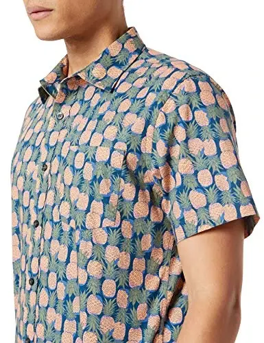 Amazon Essentials Men's Slim-Fit Men's Short Sleeve Collared Button Down Shirt - 3