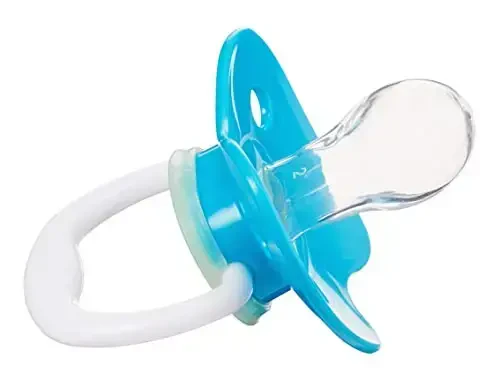 Amazon Brand - Mama Bear Glow-in-The-Dark Baby Pacifier, Stage 2 (6-12M), BPA Free, Assorted Colors, 4 Count (Pack of 2) - 4