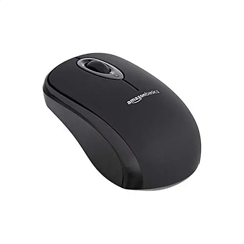 Amazon Basics 2.4 GHz Wireless Optical Computer Mouse with USB Nano Receiver, Black, 30-Pack 