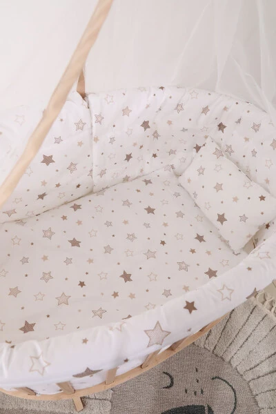 Amedan Basket Cradle Coffee Star Sleep Set Ile Birli - 6