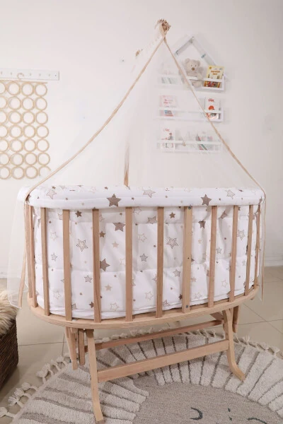 Amedan Basket Cradle Coffee Star Sleep Set Ile Birli - 7