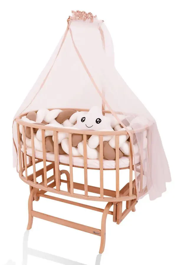 Amedan Beşik Örgü Korumalıklı (CREAM BROWN KNITTED PROTECTIVE COVER) - 1