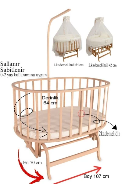 Amedan Savat Beshik Uyqu Setli (Krem Fransuz Danteli) - 3