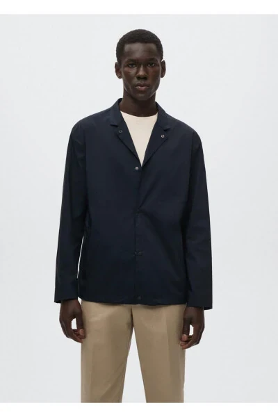 American Collar Cotton Jacket - MANGO MAN