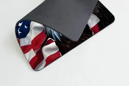 American Eagle Flag Mouse pad Sozlash mumkin bo'lgan sichqoncha yostig'i Kompyuterlar uchun sirpanmaydigan kauchuk asosli sichqoncha yostiqchalari Noutbuk ofis stoli aksessuarlari Sichqoncha yostig'i - 3