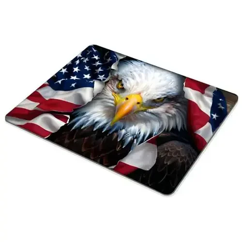 American Eagle Flag Mouse pad Sozlash mumkin bo'lgan sichqoncha yostig'i Kompyuterlar uchun sirpanmaydigan kauchuk asosli sichqoncha yostiqchalari Noutbuk ofis stoli aksessuarlari Sichqoncha yostig'i - 4