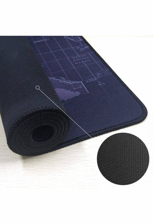 American Notions Gaming Mouse Pad XL Size for Mice and Keyboard, Non-Slip Rubber, Laptop Mac PC ( Black World Map )-MULTICOLOR - 11