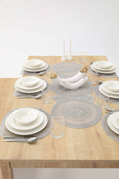 American Serving Placemat And Runner Set for 6 People - 1