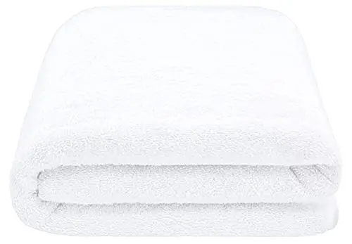 American Soft Linen 100% Cotton 600 GSM Turkish 40x80 Oversized Bath Towel Sheet, Extra Large Adult Towels for Bathroom, White Bath Sheet - 3