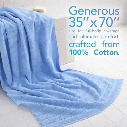 American Soft Linen 100% Cotton Luxury Turkish Towels, 2PC 35x70 Bath Sheet | Soft Absorbent Quick Dry OEKO Tex Standard 100 Certificated Durable Machine Washable Premium Hotel Quality - 2