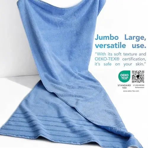 American Soft Linen 100% Cotton Luxury Turkish Towels, 2PC 35x70 Bath Sheet | Soft Absorbent Quick Dry OEKO Tex Standard 100 Certificated Durable Machine Washable Premium Hotel Quality - 3
