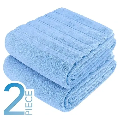 American Soft Linen 100% Cotton Luxury Turkish Towels, 2PC 35x70 Bath Sheet | Soft Absorbent Quick Dry OEKO Tex Standard 100 Certificated Durable Machine Washable Premium Hotel Quality - 6