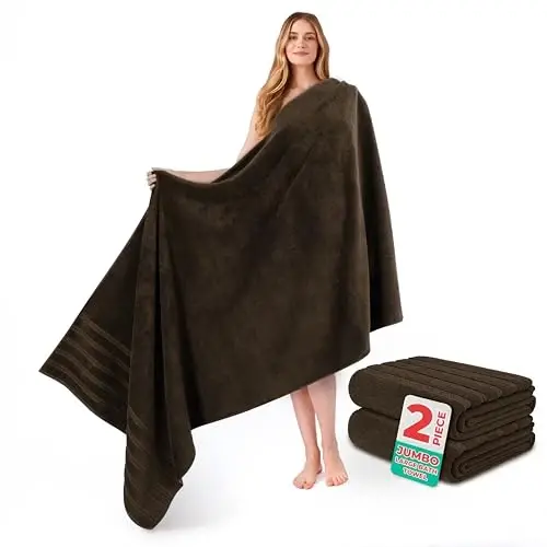 American Soft Linen 100% Cotton Luxury Turkish Towels, 2PC 35x70 Bath Sheet | Soft Absorbent Quick Dry OEKO Tex Standard 100 Certificated Durable Machine Washable Premium Hotel Quality - 1