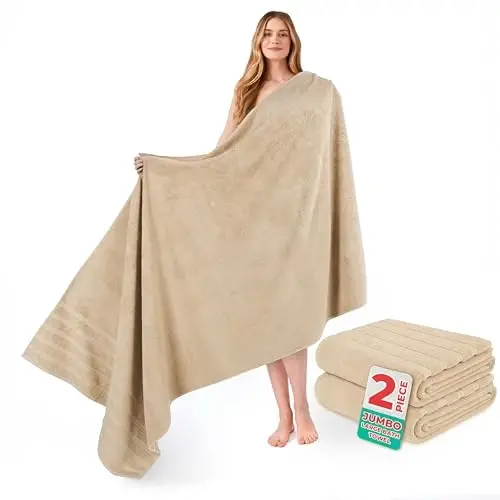 American Soft Linen 100% Cotton Luxury Turkish Towels, 2PC 35x70 Bath Sheet | Soft Absorbent Quick Dry OEKO Tex Standard 100 Certificated Durable Machine Washable Premium Hotel Quality - 1