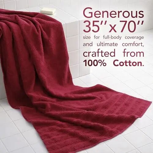 American Soft Linen 100% Cotton Luxury Turkish Towels, 2PC 35x70 Bath Sheet | Soft Absorbent Quick Dry OEKO Tex Standard 100 Certificated Durable Machine Washable Premium Hotel Quality - American Soft Linen (1)