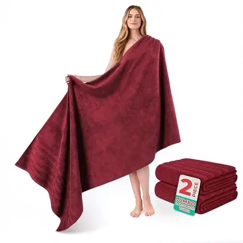American Soft Linen 100% Cotton Luxury Turkish Towels, 2PC 35x70 Bath Sheet | Soft Absorbent Quick Dry OEKO Tex Standard 100 Certificated Durable Machine Washable Premium Hotel Quality - 1