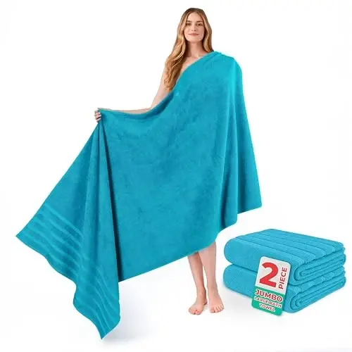 American Soft Linen 100% Cotton Luxury Turkish Towels, 2PC 35x70 Bath Sheet | Soft Absorbent Quick Dry OEKO Tex Standard 100 Certificated Durable Machine Washable Premium Hotel Quality - 1