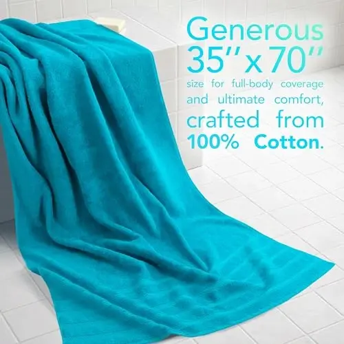 American Soft Linen 100% Cotton Luxury Turkish Towels, 2PC 35x70 Bath Sheet | Soft Absorbent Quick Dry OEKO Tex Standard 100 Certificated Durable Machine Washable Premium Hotel Quality - 2