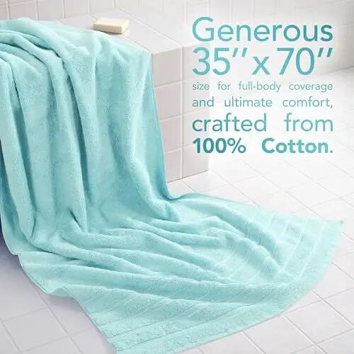 American Soft Linen 100% Cotton Luxury Turkish Towels, 2PC 35x70 Bath Sheet | Soft Absorbent Quick Dry OEKO Tex Standard 100 Certificated Durable Machine Washable Premium Hotel Quality - American Soft Linen (1)