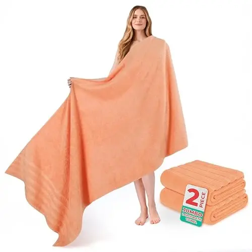 American Soft Linen 100% Cotton Luxury Turkish Towels, 2PC 35x70 Bath Sheet | Soft Absorbent Quick Dry OEKO Tex Standard 100 Certificated Durable Machine Washable Premium Hotel Quality - 1