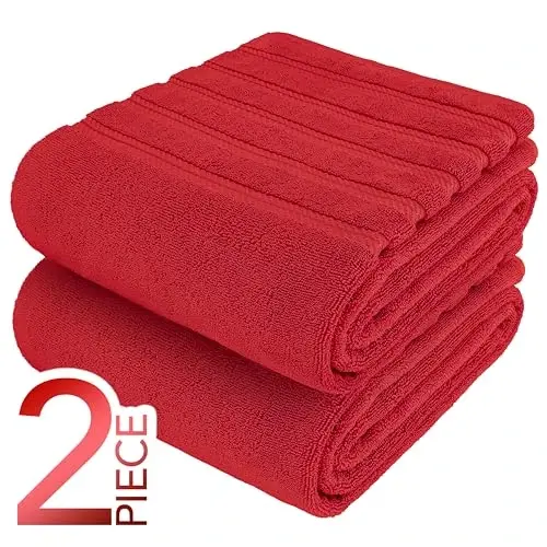 American Soft Linen 100% Cotton Luxury Turkish Towels, 2PC 35x70 Bath Sheet | Soft Absorbent Quick Dry OEKO Tex Standard 100 Certificated Durable Machine Washable Premium Hotel Quality - 6