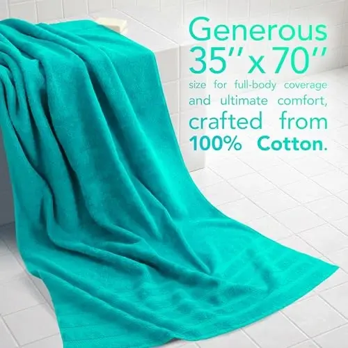 American Soft Linen 100% Cotton Luxury Turkish Towels, 2PC 35x70 Bath Sheet | Soft Absorbent Quick Dry OEKO Tex Standard 100 Certificated Durable Machine Washable Premium Hotel Quality - 2