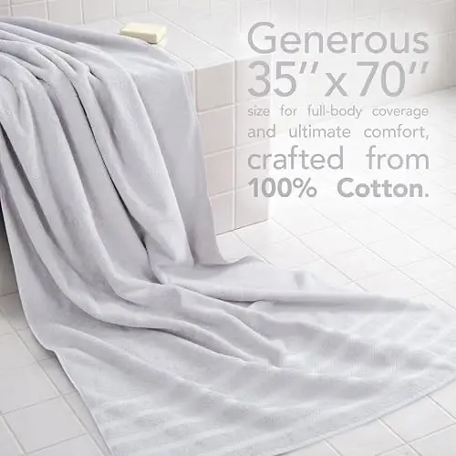 American Soft Linen 100% Cotton Luxury Turkish Towels, 2PC 35x70 Bath Sheet | Soft Absorbent Quick Dry OEKO Tex Standard 100 Certificated Durable Machine Washable Premium Hotel Quality - American Soft Linen (1)