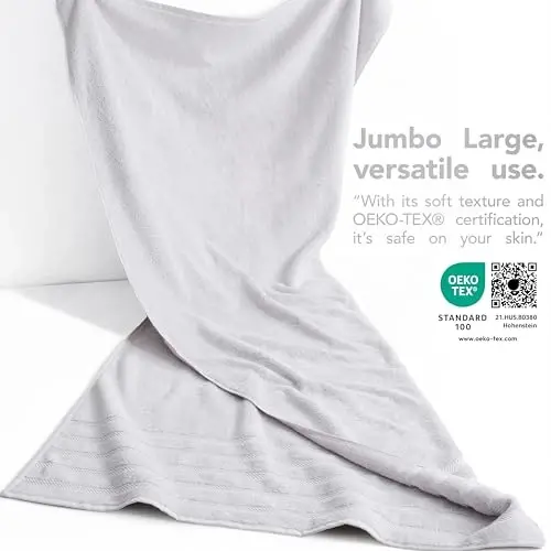 American Soft Linen 100% Cotton Luxury Turkish Towels, 2PC 35x70 Bath Sheet | Soft Absorbent Quick Dry OEKO Tex Standard 100 Certificated Durable Machine Washable Premium Hotel Quality - 3