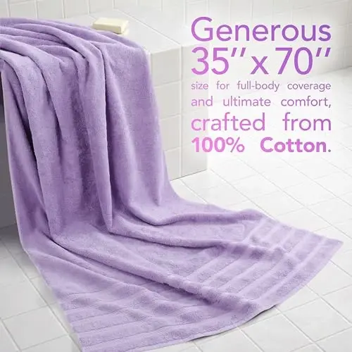 American Soft Linen 100% Cotton Luxury Turkish Towels, 2PC 35x70 Bath Sheet | Soft Absorbent Quick Dry OEKO Tex Standard 100 Certificated Durable Machine Washable Premium Hotel Quality - 2