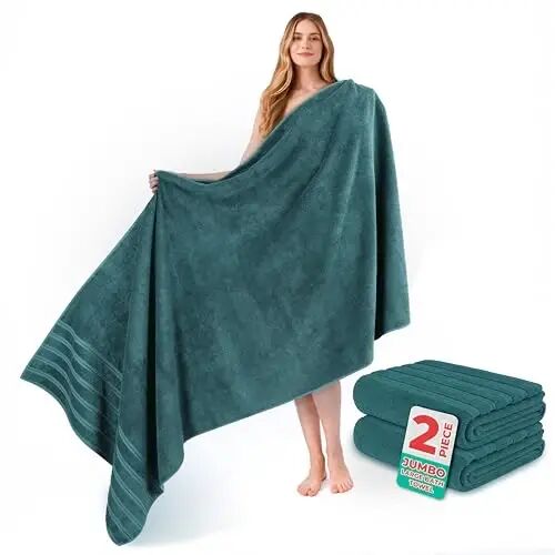 American Soft Linen 100% Cotton Luxury Turkish Towels, 2PC 35x70 Bath Sheet | Soft Absorbent Quick Dry OEKO Tex Standard 100 Certificated Durable Machine Washable Premium Hotel Quality - American Soft Linen
