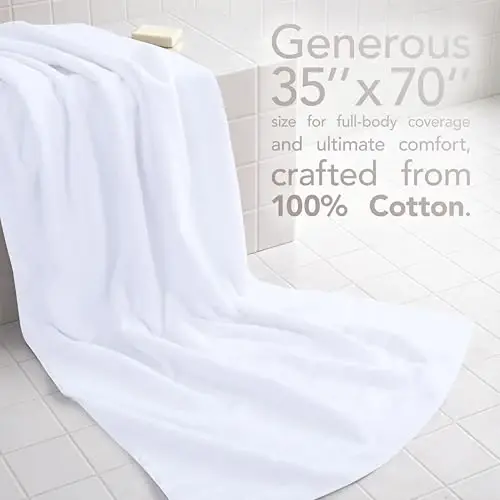 American Soft Linen 100% Cotton Luxury Turkish Towels, 2PC 35x70 Bath Sheet | Soft Absorbent Quick Dry OEKO Tex Standard 100 Certificated Durable Machine Washable Premium Hotel Quality - American Soft Linen (1)