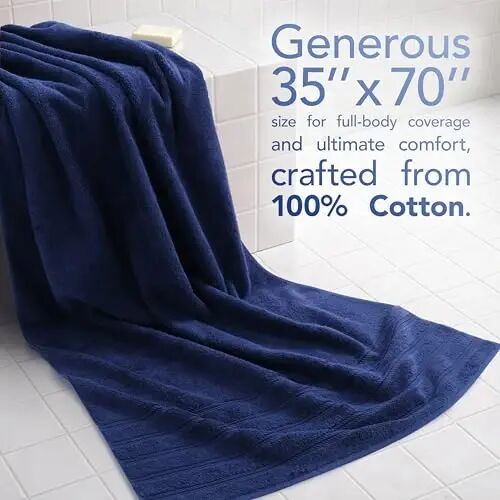 American Soft Linen 100% Cotton Luxury Turkish Towels, 2PC 35x70 Bath Sheet | Soft Absorbent Quick Dry OEKO Tex Standard 100 Certificated Durable Machine Washable Premium Hotel Quality - American Soft Linen (1)