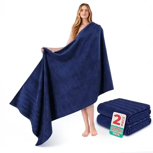 American Soft Linen 100% Cotton Luxury Turkish Towels, 2PC 35x70 Bath Sheet | Soft Absorbent Quick Dry OEKO Tex Standard 100 Certificated Durable Machine Washable Premium Hotel Quality - 1