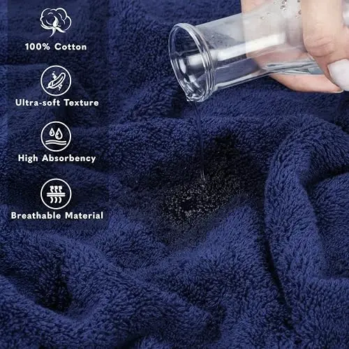 American Soft Linen 100% Cotton Luxury Turkish Towels, 2PC 35x70 Bath Sheet | Soft Absorbent Quick Dry OEKO Tex Standard 100 Certificated Durable Machine Washable Premium Hotel Quality - 4