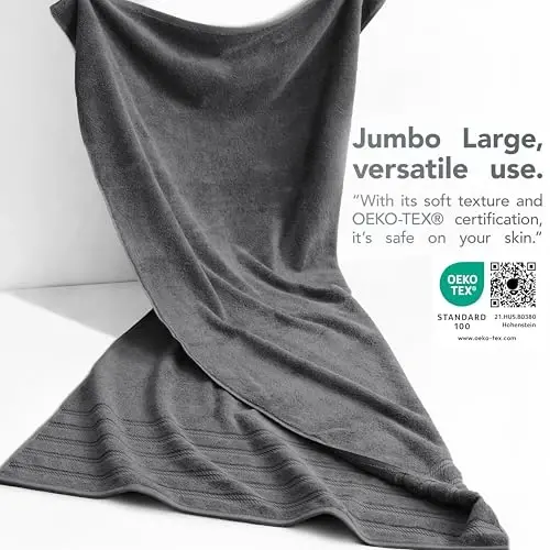 American Soft Linen 100% Cotton Luxury Turkish Towels, 2PC 35x70 Bath Sheet | Soft Absorbent Quick Dry OEKO Tex Standard 100 Certificated Durable Machine Washable Premium Hotel Quality - 3