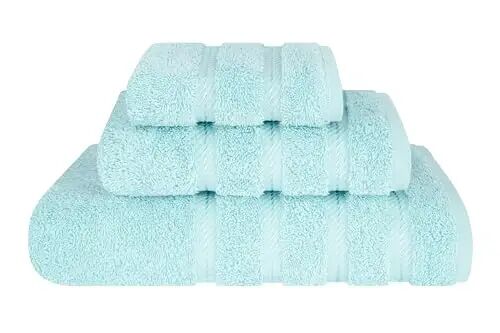 American Soft Linen 100% Cotton Luxury Turkish Towels, 3 Piece Towel Set | Soft Absorbent Quick Dry OEKO Tex Standard 100 Certificated Durable Machine Washable Premium Hotel Quality - American Soft Linen