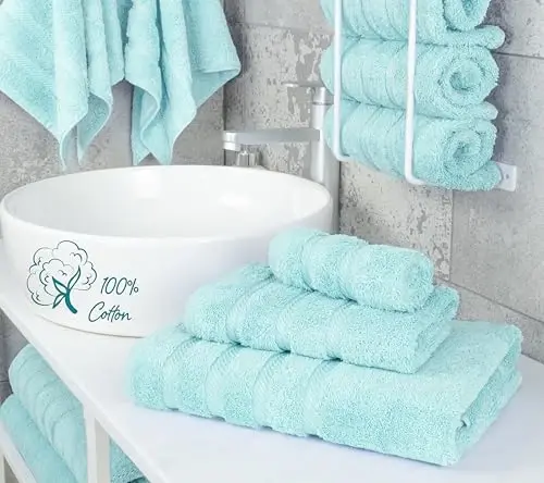 American Soft Linen 100% Cotton Luxury Turkish Towels, 3 Piece Towel Set | Soft Absorbent Quick Dry OEKO Tex Standard 100 Certificated Durable Machine Washable Premium Hotel Quality - American Soft Linen (1)