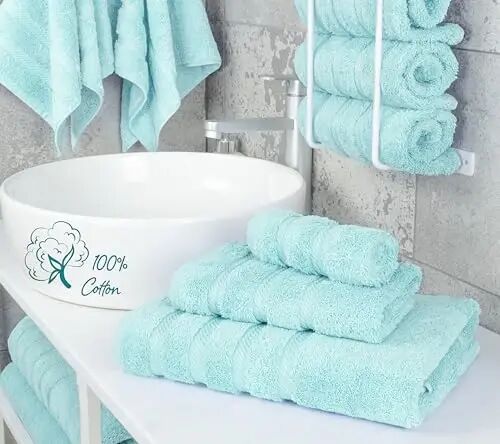 American Soft Linen 100% Cotton Luxury Turkish Towels, 3 Piece Towel Set | Soft Absorbent Quick Dry OEKO Tex Standard 100 Certificated Durable Machine Washable Premium Hotel Quality - American Soft Linen (1)