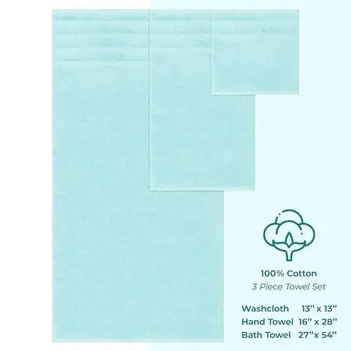 American Soft Linen 100% Cotton Luxury Turkish Towels, 3 Piece Towel Set | Soft Absorbent Quick Dry OEKO Tex Standard 100 Certificated Durable Machine Washable Premium Hotel Quality - 4