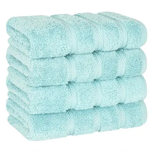 American Soft Linen 100% Cotton Luxury Turkish Towels, 4 PC Hand Towel Set | Soft Absorbent Quick Dry OEKO Tex Standard 100 Certificated Durable Machine Washable Premium Hotel Quality - American Soft Linen